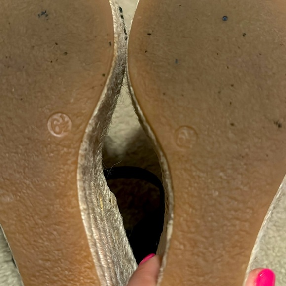 Franco Fortini Black Espadrille Heels Size 6.5 - Picture 4 of 7